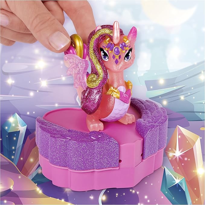 Hatchimals Pixies Riders, Crystal Charlotte Pixie and Draggle Glider Set with Mystery Feature