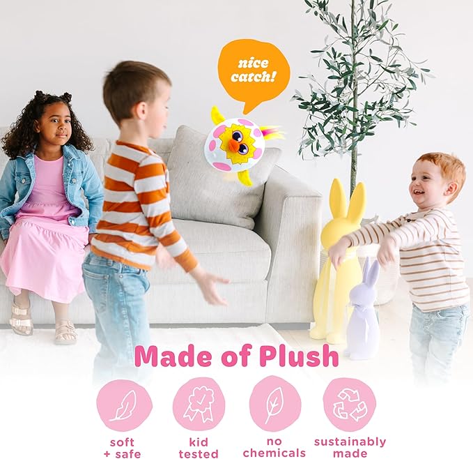 Move2Play, Egg Toss, Hilariously Wild and Fun Active Play Game | Easter Basket Stuffer | Easter Gift for Kids & Toddlers | Boys & Girls ages 3, 4-8+ | Indoor/Outdoor Toy