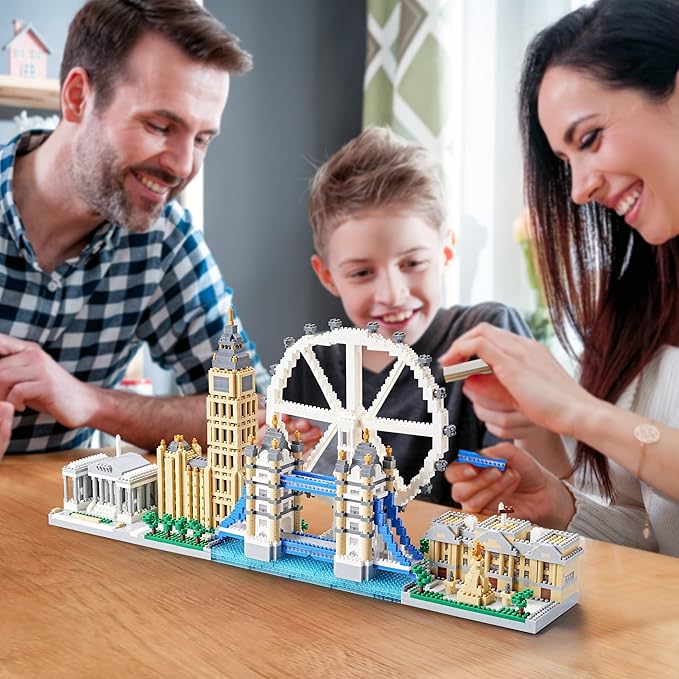 Architecture Micro Building Blocks Set London Skylines Series for Adult and Children Assembly, 3D Toy for Ages of 14+ - 3430 Pieces