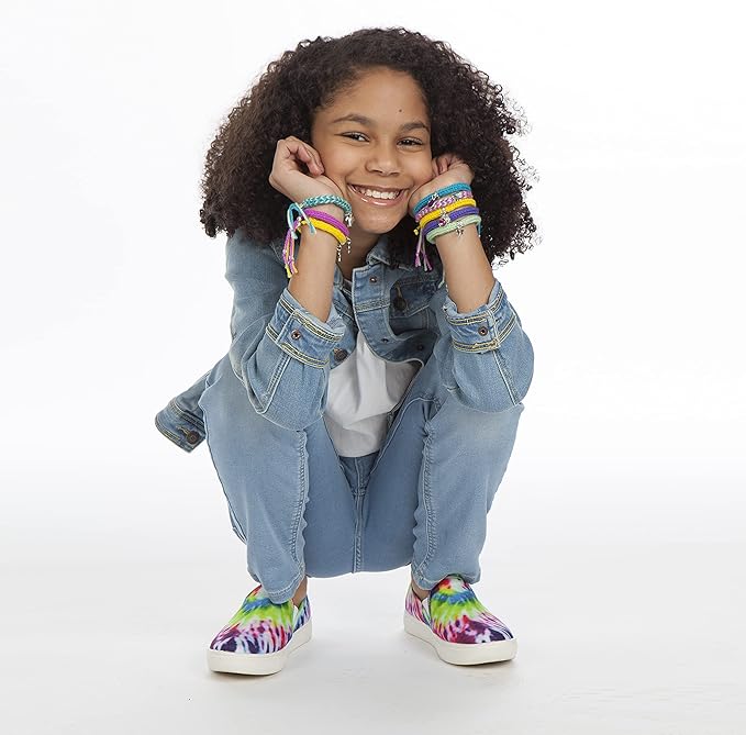 Creativity for Kids Quick Knit Charm Bracelets - Create 10 DIY Friendship Bracelets, Kids Jewelry Making Kit