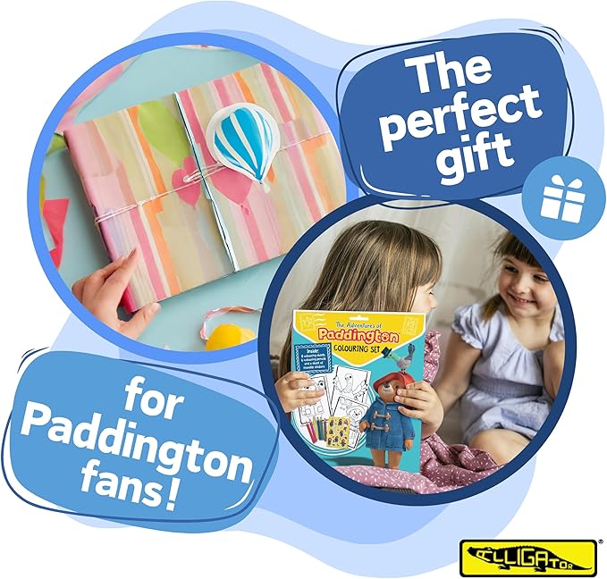 Alligator - Paddington Colouring Set, Colouring Books for Children, Colouring Pencils, Resusable Stickers, Paddington Bear Gifts, Paddington Book, Colouring Books, Kids Colouring Books