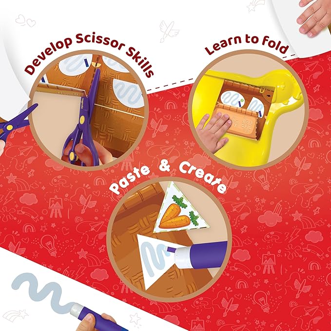 Imagimake My First Craft Kit | Arts and Crafts for Kids Ages 3-5 | Toddler Craft Kit with Scissor Skills | Toddler Girl Toys | 3-Year-Old Girl and Boy Gifts