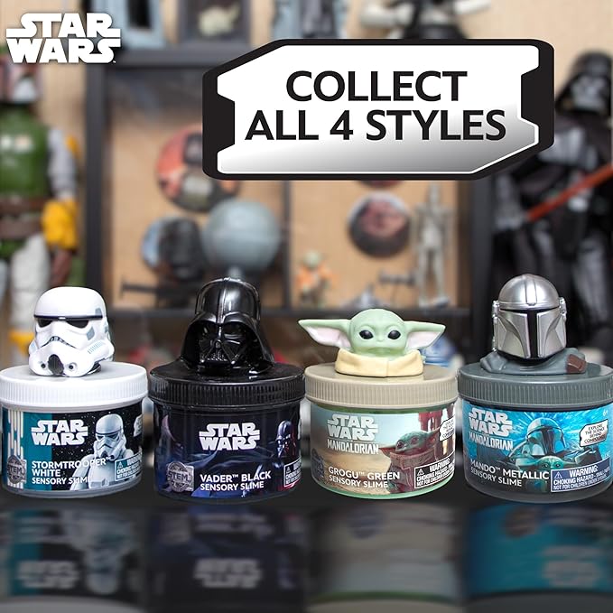 STAR WARS The Mandalorian Metallic Slime, 8oz Star Wars Slime, Pre-Made Slime, Party Favors for Kids, Perfect For Goodie Bags, Desk Toys, Star Wars Merch, Star Wars Toys, Great Gifts for Adults & Kids