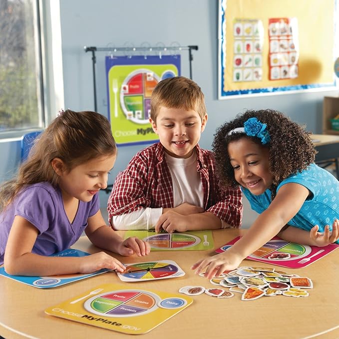 Be the first to fill your plate with a balanced meal, Multi-color, 10 x 10 in