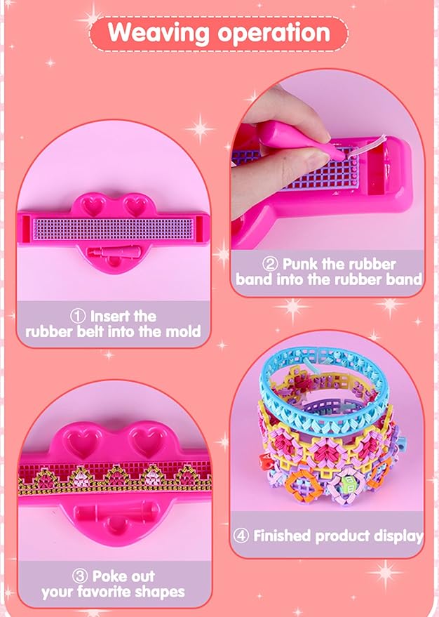 Lreyrous Kids DIY Hand Rope Weaving Kit Personalized Fashion with Braider 5 PCS Friendship Bracelet Kit Birthday Gift Holiday Gift Suitable for Children Over 6 Years Old