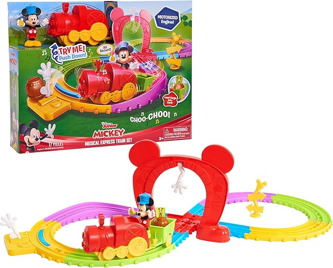 Disney’s Mickey Mouse Mickey’s Musical Express Train Set, Officially Licensed Kids Toys for Ages 3 Up by Just Play