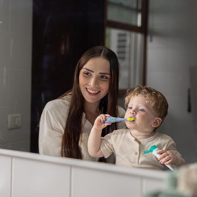 Dr. Talbot's Toddler Training Toothbrush - Soft Toddler Toothbrush for Kids - 6+ Months - Dino