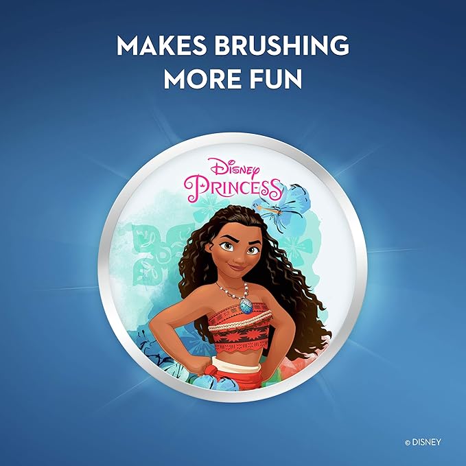 Oral-B Kid's Battery Toothbrush Featuring Disney's Princess Characters, Soft Bristles, for Kids 3+ (Pack of 2)