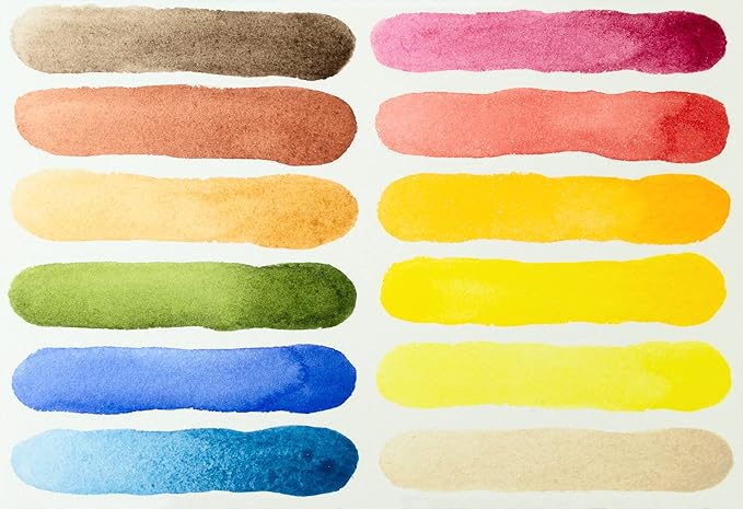 Daniel Smith Color Hand Poured Pan Set in a Metal Box with Bonus 12 Empty Half Pans, 1 Unit (Pack of 1)