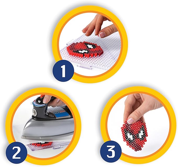 Perler Marvel's Spider-Man Deluxe Box Fused Bead Kit, 12 Unique Patterns with Pegboard, Multicolor 4453 Pieces