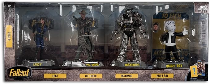 McFarlane Toys - Fallout Lucy, Maximus, The Ghoul & Vault Boy 6in Posed Figures 4pk
