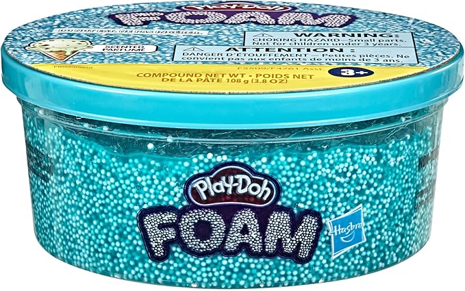 Play-Doh Foam Teal Mint Chocolate Chip Scented Single Can, Tactile Toy for Kids 3 Years and Up, Non-Toxic, 3.8 Ounces