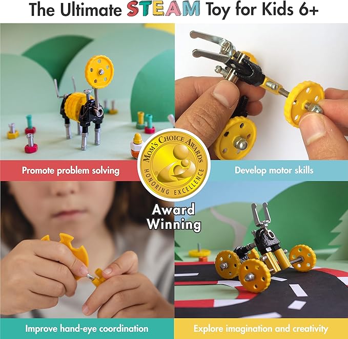 Vehicle Stem Building Toys, Educational Build Your Own Robot Toy for Kids Age 6 7 8 9+ Year Old Boys and Girls, Stem Toys Engineering Kit, Construction Toys Steam Gift - BlazeBit