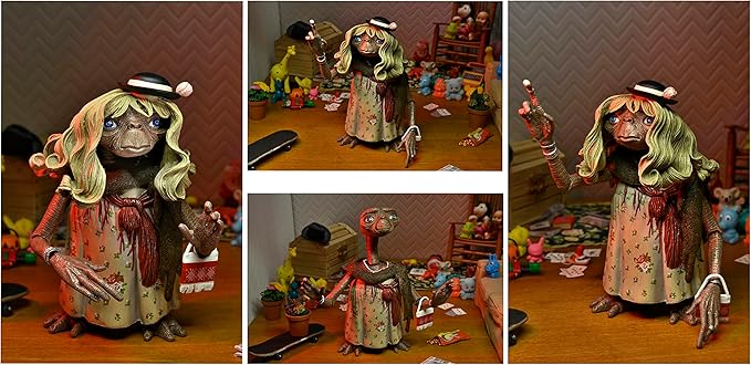 NECA E.T. The Extra Terrestrial: 40th Anniversary Ultimate 7-Inch Scale Action Figure, Dress-Up E.T.