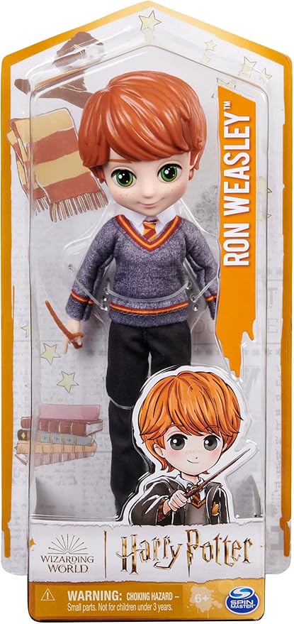 Wizarding World Harry Potter, 8-inch Ron Weasley Doll, Kids Toys for Girls and Boys Ages 6 and up