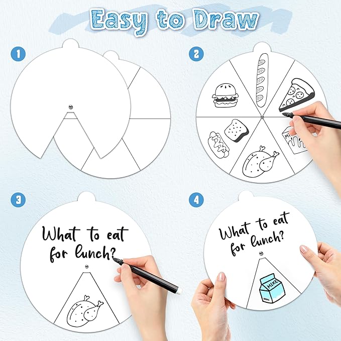 COcnny Spinning Coloring Wheel Craft - 30 Set Color Your Own Spinning Paper for Kids, DIY Color Blank Wheel Cards Kit, Summer Crafts Art Game for Sunday School Activities Home Classroom Party Supplies