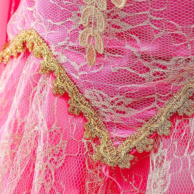 Dressy Daisy Beauty Princess Costume Dress Up Toddler Little Girls Halloween Birthday Party Fancy Ball Gown