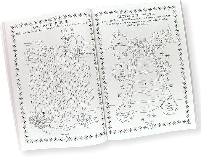 Disney Coloring Book Frozen 2 Arts Crafts Coloring, Painting Gift Set, Perforated Paper - Healthy Educational Play, for Kids Girls Boys Toddlers