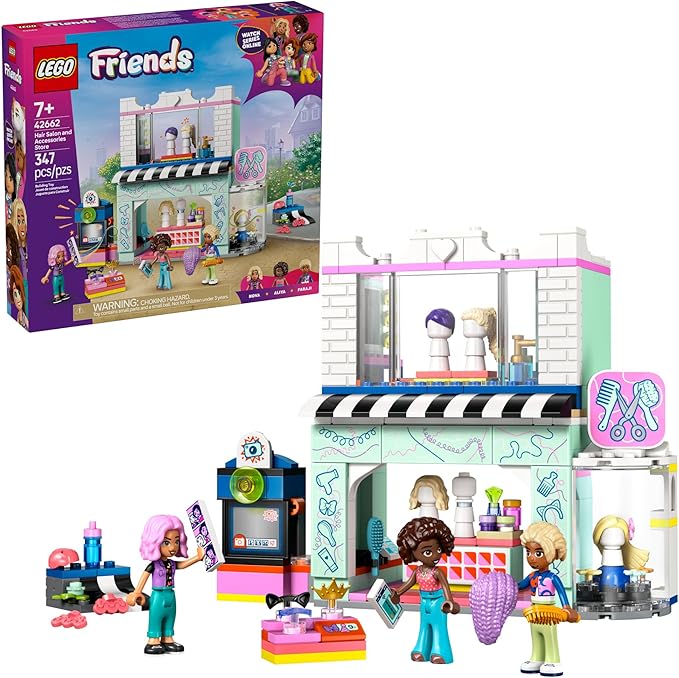 LEGO Friends Hair Salon and Accessories Store Toy Building Set - Hair Salon Toy for Girls and Boys, Ages 7+ - Gift Idea for Kids Birthday - with 3 Minidolls - 42662
