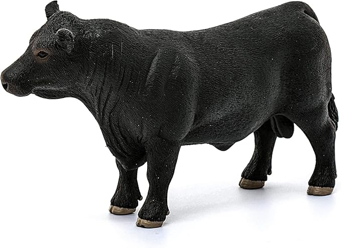 Schleich Farm World, Realistic Animal Toys for Kids Ages 3 and Above, Black Angus Bull Cow Toy Figure