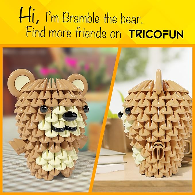 Creative Soft Building Blocks, Cute Animal kit Assembling Building Toys Gifts for Kids and 6+ Interactive Building Toy for Kids, Boys, and Girls (1109-BEAR)