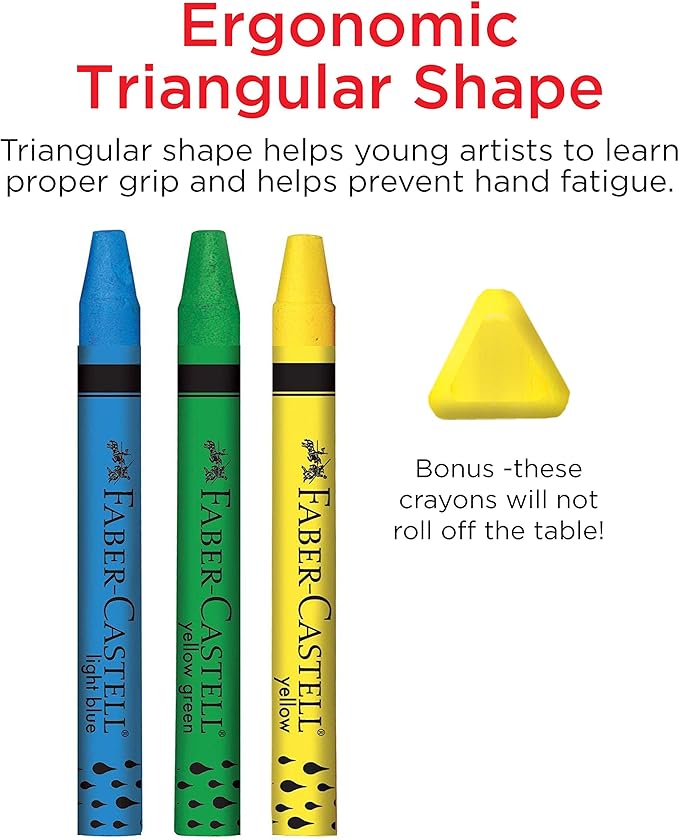 Faber-Castell Watercolor Crayons with Brush, 15 Colors - Premium Quality Art Supplies for Kids