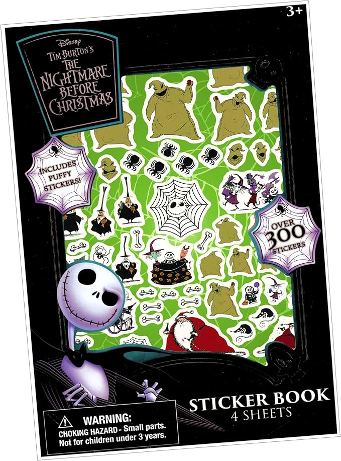 Disney Studios Nightmare Before Christmas Stickers & Door Hanger Craft Bundle - Halloween Themed