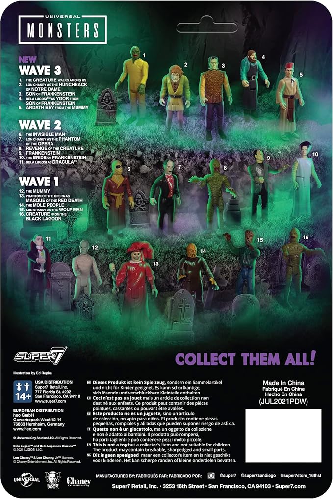 Super7 Universal Monsters Son of Frankenstein Ygor - 3.75" Universal Monster Movies Action Figure Classic Movie Collectibles and Retro Toys