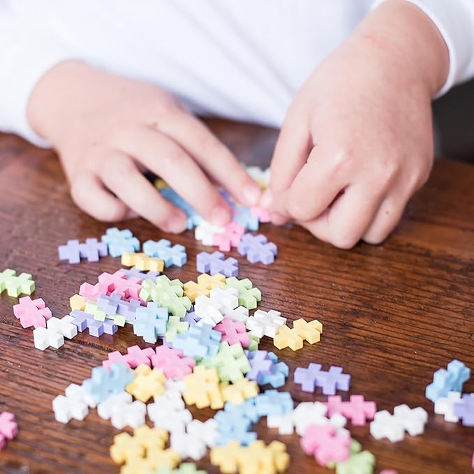 Plus Plus 500 Piece Interlocking Building Block 3D Puzzle Kit, Kids Stem Connecting Toys - Pastel Color Mix