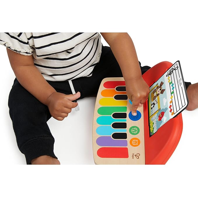 Baby Einstein Cal’s First Melodies Magic Touch Wooden Piano Musical Baby Toy, Ages 6-36 Months