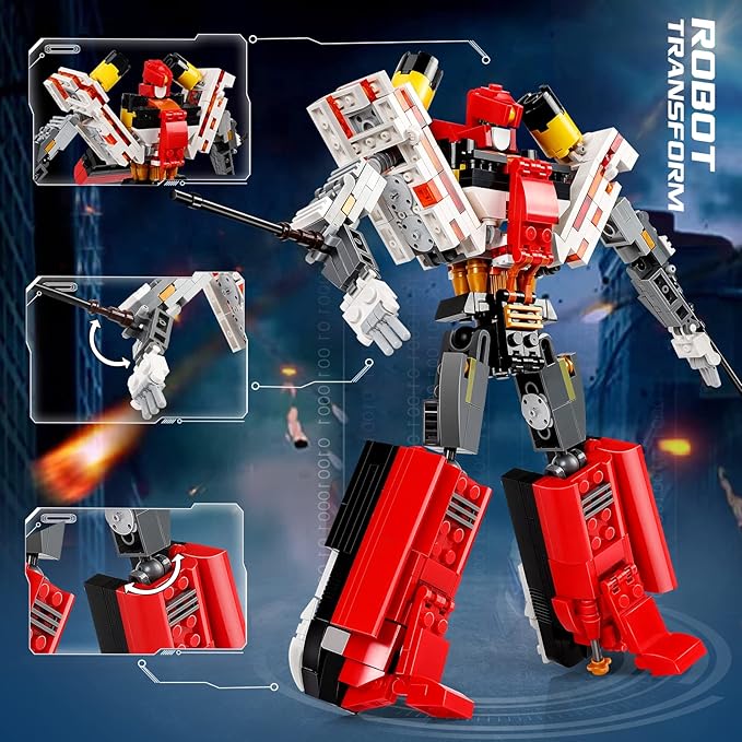 JOJO&Peach Titanic Stem Toys, 2 in 1 Titanic Model & Transform Robot Building Kit, Collectible Display Model Set, Stem Projects Toys Gifts for Kids Age 8+ and Adults (550 Pieces)