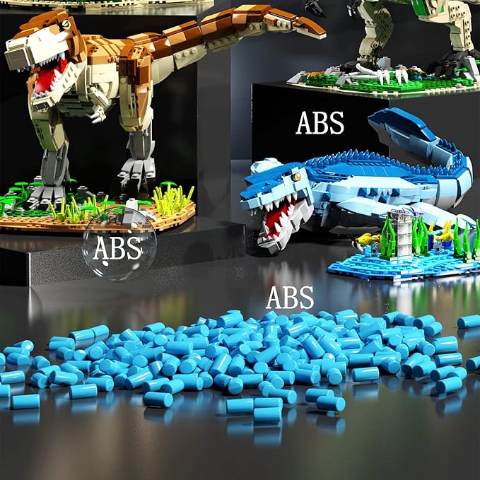 L001, Jurassic Mosasaurus (1200pcs), Dinosaur World Park Building Set,Dino Blocks Toys Sets for Boys,Age 6-12 Year Old