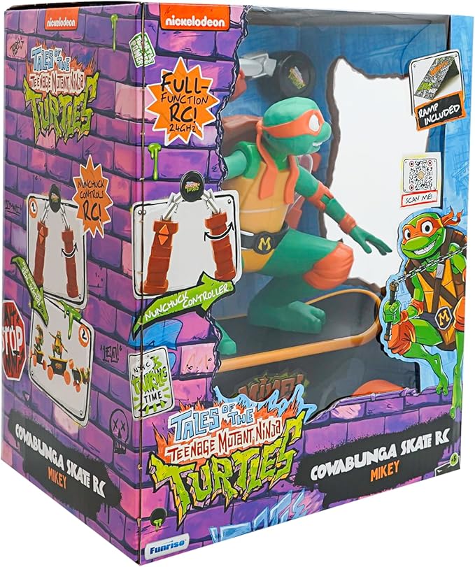 Teenage Mutant Ninja Turtles Mikey Cowabunga Skate RC - Imitates Real Skate Tricks - Toys and Gifts for Children Ages 5+