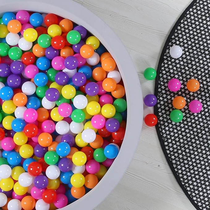 GOGOSO Balls for Ball Pits, Plastic Ball Pit Balls for Toddlers 1-3 Phthalate Free BPA Free for Baby Playpen Toys 8 Colors, 100counts 2.15inch Pelotas