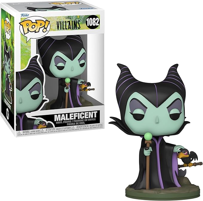 Funko POP! Disney: Villains Collectors Set - 4 Figure Set: Ursula on Throne (Deluxe), Doctor Facilier, Maleficent, & Evil Queen Grimhilde