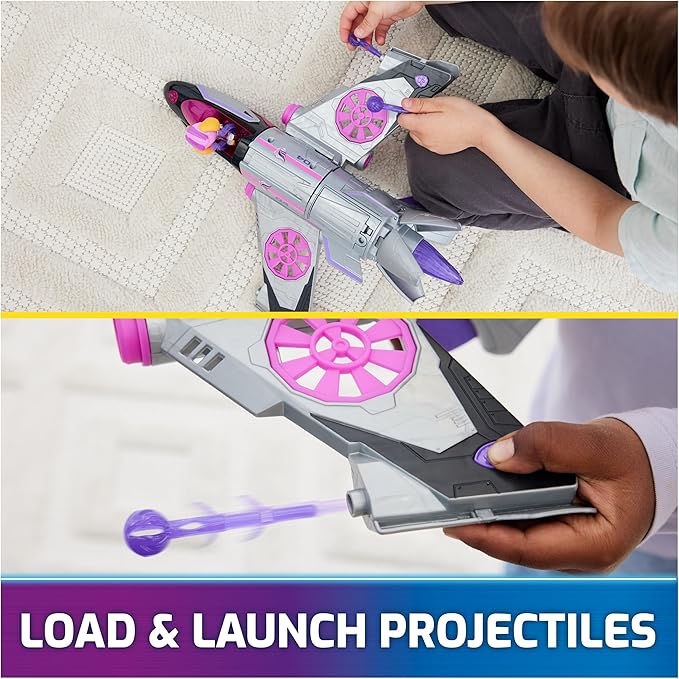 Paw Patrol: The Mighty Movie, Transforming Rescue Jet with Skye Mighty Pups Action Figure, Lights and Sounds, Kids Toys for Boys & Girls 3+