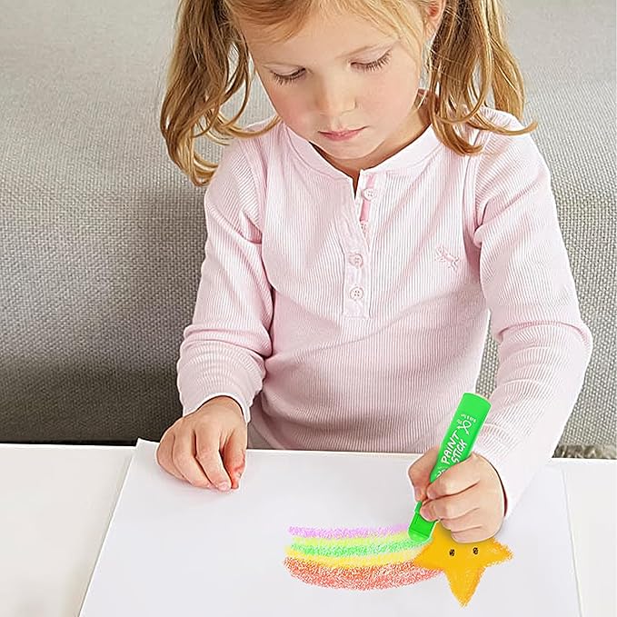 TBC The Best Crafts Paint Sticks, 12 Colors Pastel, Washable Paint, Non-toxic, Tempera Paint Sticks for Kids and Students (72 Colors 6 * 12 set)