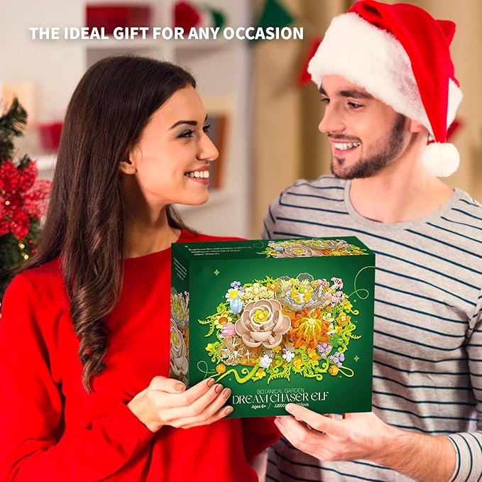 Flowers Building Set for Adults, 965 PCS Botanical Collection Table or Wall Home Decor, Compatible with Lego Flowers Plants, Ideas Gift for Mother's Day Birthday Anniversary