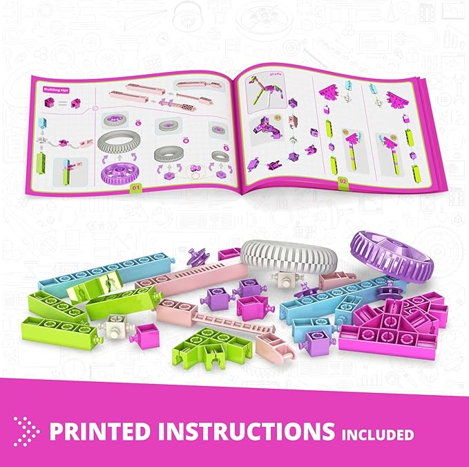 Engino STEM for Girls, Building Toys for Ages 6+, 25 Model Set, Educational Playset, Construction Toys, Gifts for Girls, STEM Projects