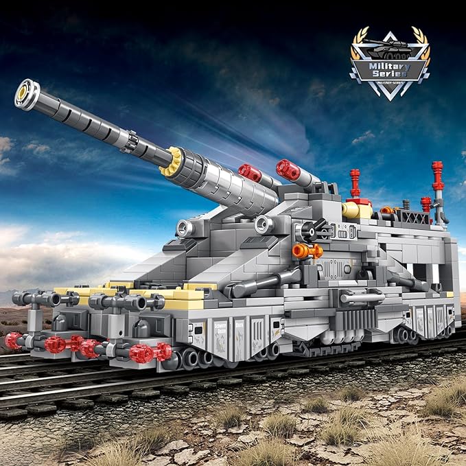 Military Dora Tank Toy Building Set, Compatible with Lego Military WW2 Classic Amry Building Block, Gift for Military Enthusiasts Kid 6-14 Years Old.