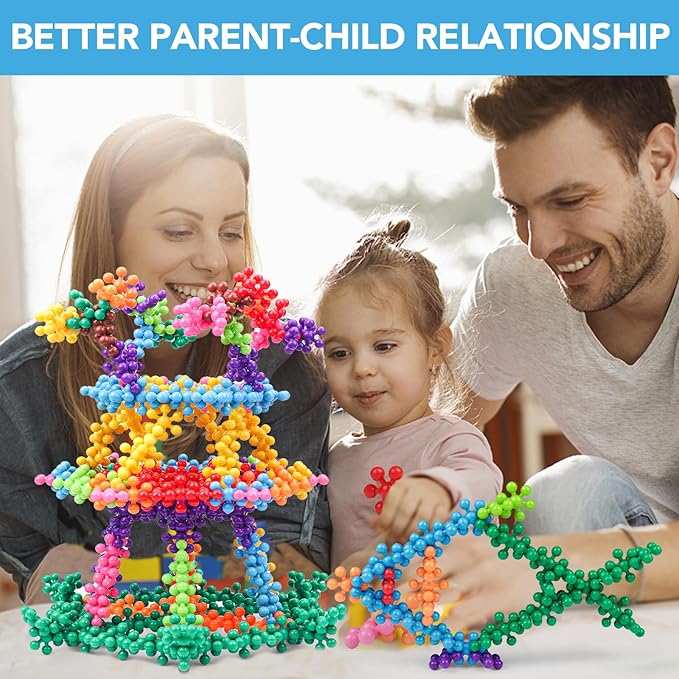 NEOACT 200PCS Building Blocks Kids Educational Building Toys Interlocking Plastic Connect Block Manipulatives for Preschool Kids Aged 3+, Creativity Kids Toys Classroom Kindergarten Toys