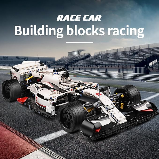 Mould King Technik Sports Car, Formula 1 Racing Car Building Blocks Kit, 1235 Pcs Collectible F1 Car Model Toys for Kids, Boys, Adult(Static Version)