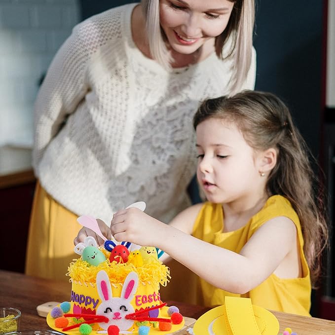 Easter Hat Kit for Children DIY Easter Chick Bunny Egg Crafts Kit