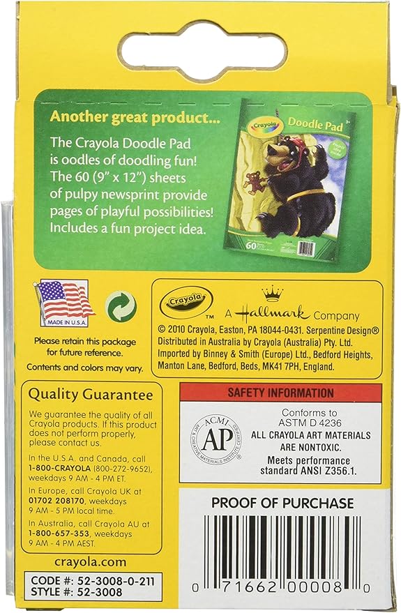 Crayola Crayons, 8 Count (Case of 48)