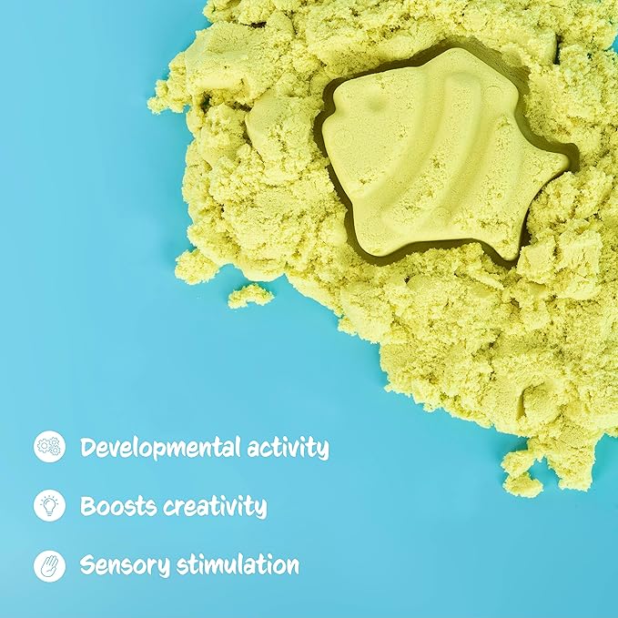 Sensory Sand Yellow Sand 5 Pounds Bulk Yellow Color Sand for Kids