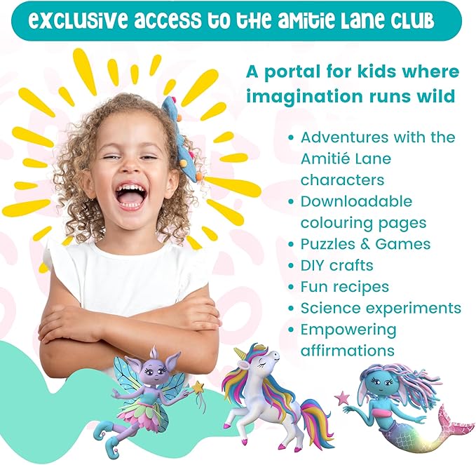 Amitié Lane Fairy Garden Kit - DIY Light Up Terrarium Kit for Kids - Fairy Gifts for Girls Ages 5, 6-8, Little Girl Toys, Crafts for Girls - Birthday Gift for Five Year Old Girl