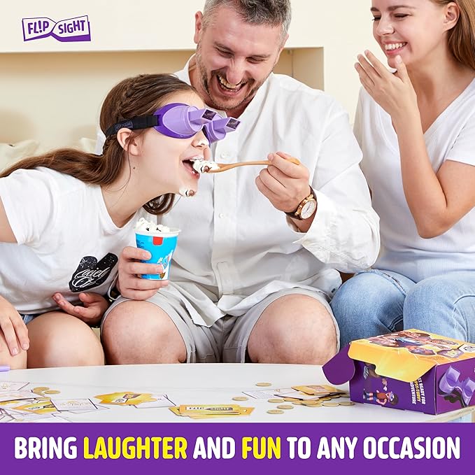 Upside Down Goggles Challenge FlipSight Family Game for Kids and Adults - Kid Games for Boys & Girls 8-12 - Gifts for 9 Year Old Boy - Fun Stuff - Funny Cool Family Night Party - Teen Toys for Kids