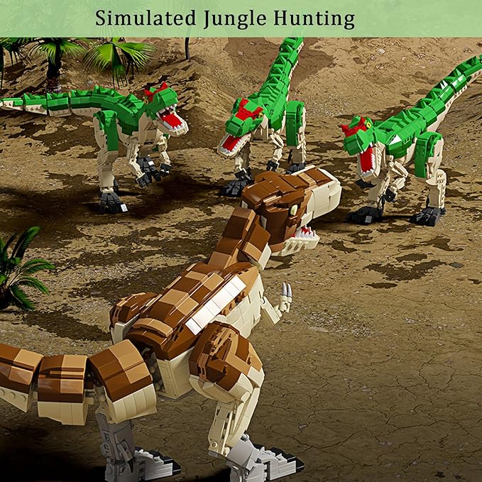Jurassic Dinosaur Compatible with Lego,1228 Pcs Dinosaur Park World Toys for Age 7 8 9 10 11 12 13 14 Years, Tyrannosaurus Rex Toy for 7-9 Year Old Boy Christmas Birthday