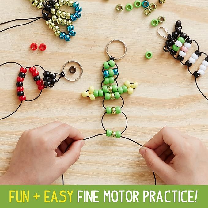 Made By Me Create Your Own Bead Pets by Horizon Group USA, Includes Over 600 Pony Beads, 6 Key Rings, Storage Box & Much More