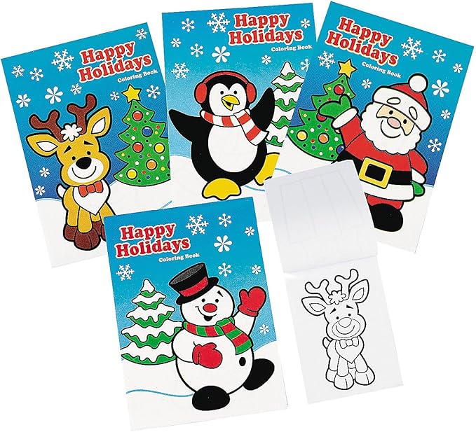 Christmas Coloring Books (Bulk Set of 72 Books with 6 Pages Each) Santa, Snowman, Rudolph and More